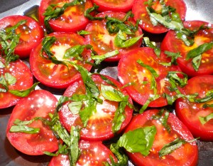 BLOG, tomato basil salad, first pic