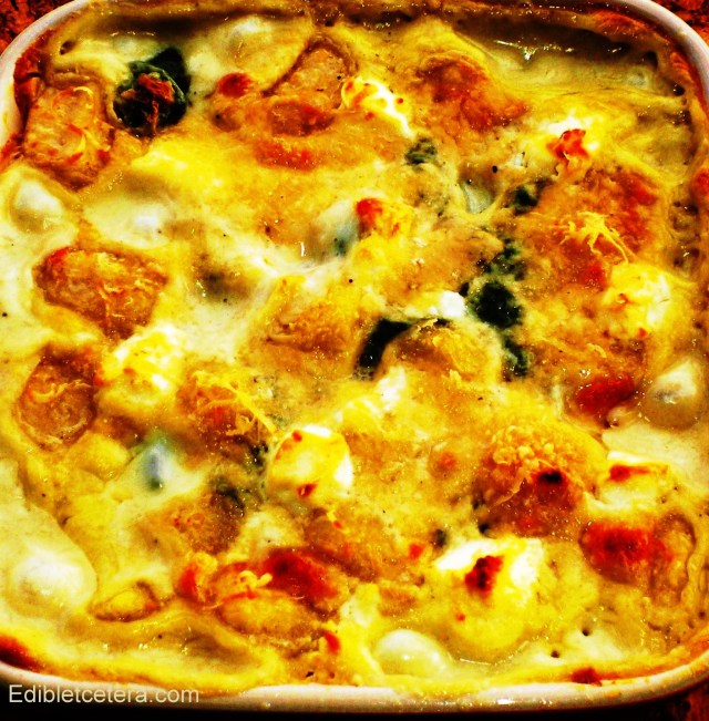 Baked Gnocchi with Spinach and Cheese