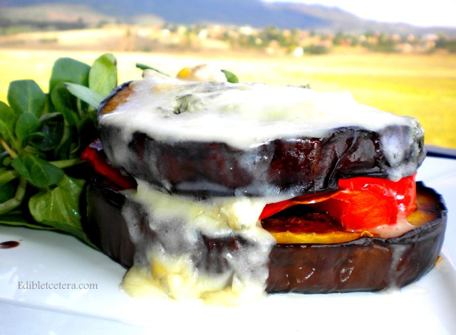 BLOG roasted eggplant and pepper with gorgonzola 010