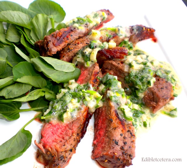 BLOG steak with stilton and watercress sauce 009