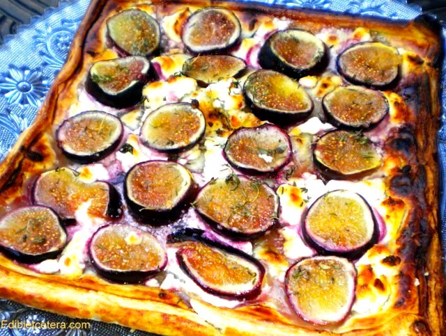 Fresh Fig & Goat Cheese Tart with Honey & Thyme
