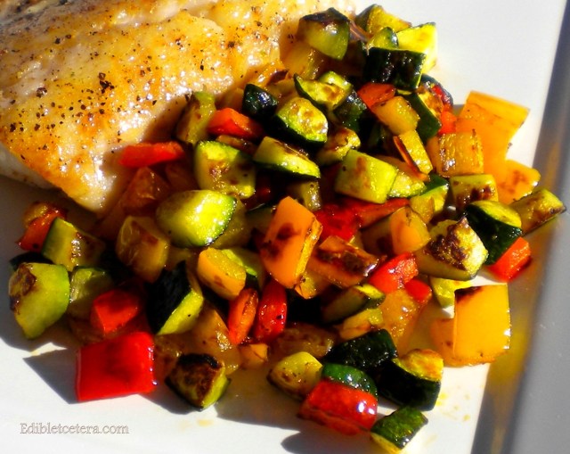 Pan-Roasted Peppers & Zucchini