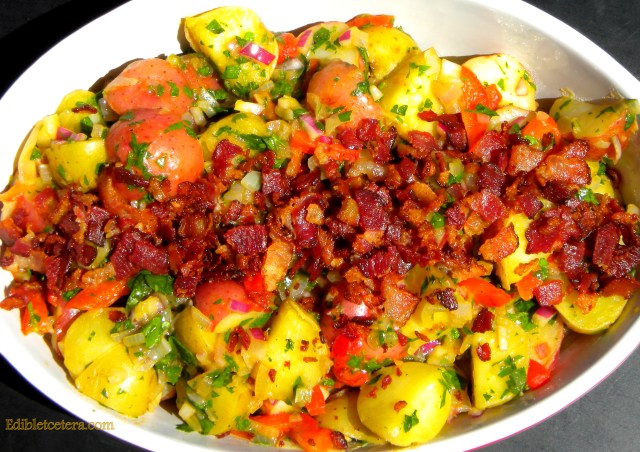 Warm Potato Salad with Bacon, Shallots & Sherry Vinegar