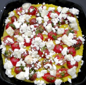 BLOG, polenta with gorgonzola, tomatoes and pesto 005