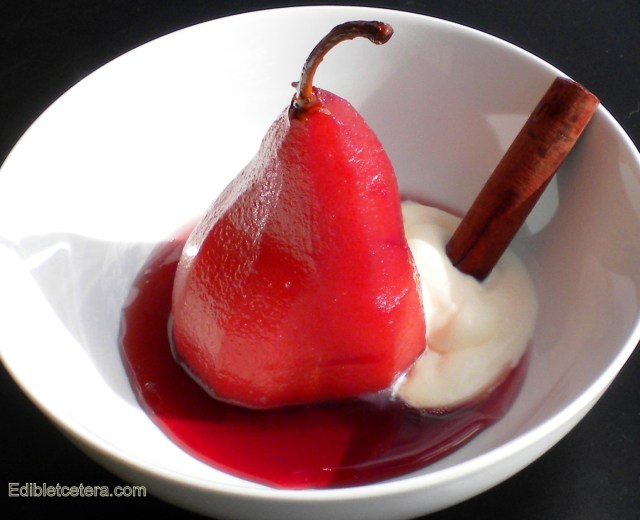 BLOG Pears poached in red wine & juniper 029