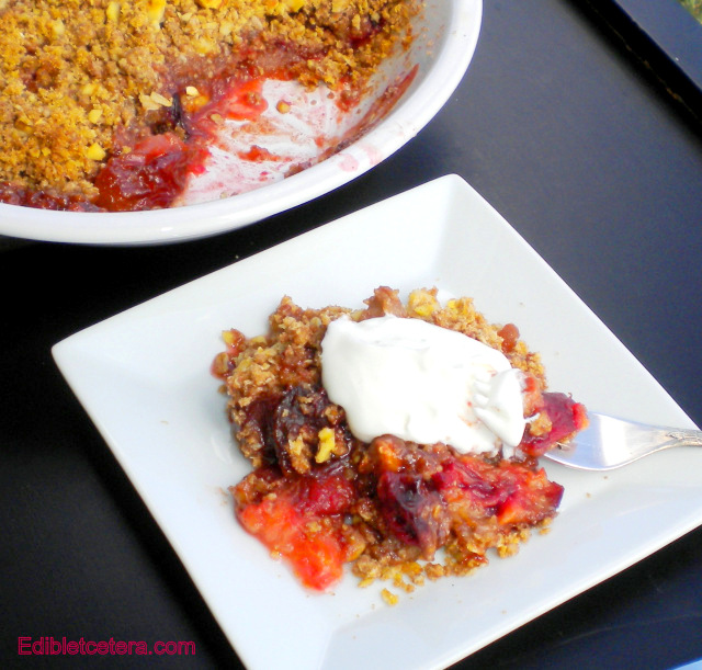 Plum & Walnut Crumble