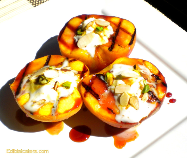 Grilled Peaches with a Balsamic Caramel Syrup