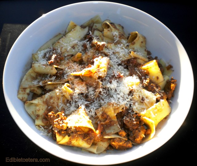 Pasta with Chicken Livers, Prosciutto & Cognac.