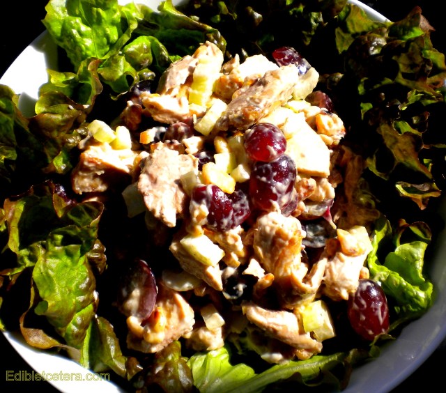 Salad of Chicken, Walnuts, Grapes, Celery & Pickled Lemon 