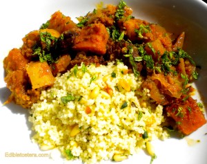 Tagine of Vegetables & Dried Fruit with Preserved Lemon Cous-Cous
