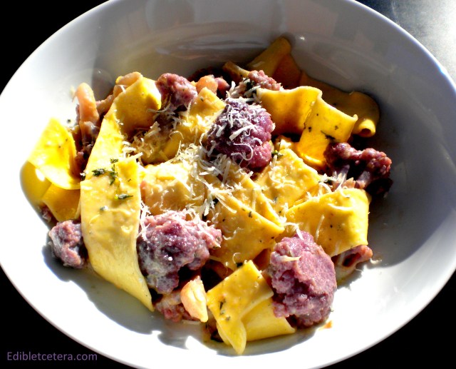 Pappardelle with Purple Cauliflower & Stilton