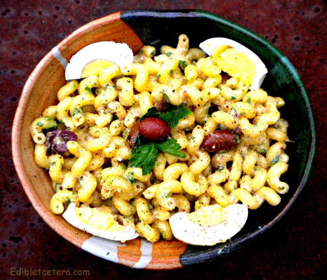 Pasta Salad with Anchovies & Black Olives