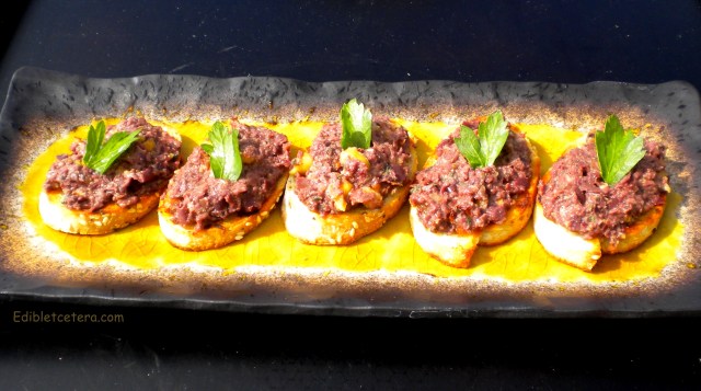 Olive & Toasted Walnut Crostini