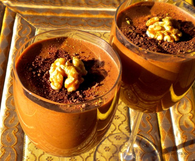 Chocolate, Prune & Walnut Mousse