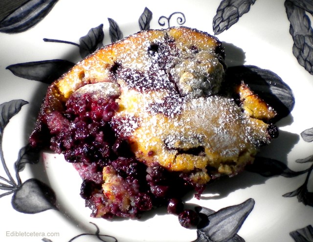 Baked Almond & Tofu Pudding with Berries